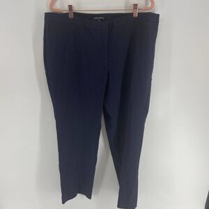 Mario Serrani Blue Geometric Trouser career pixie Pant womens 16 plus